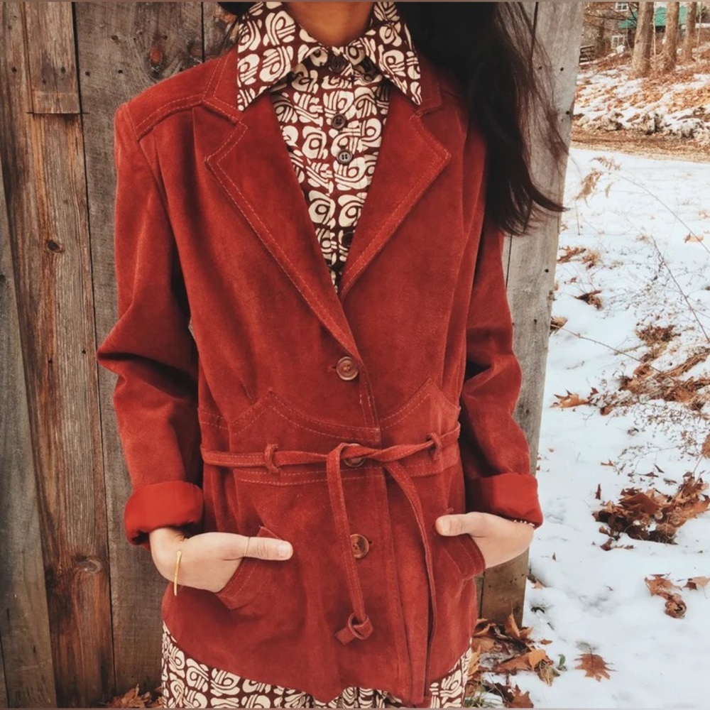 Winlit Red Suede Vintage Blazer